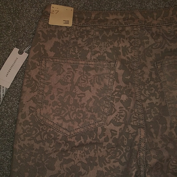 NWT Sz 27 Anthropologie Tapestry Seamed Jeggings - Picture 9 of 13